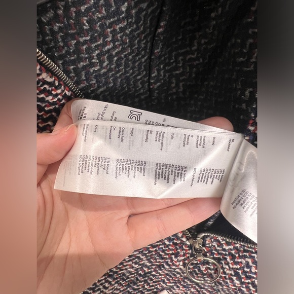 Maje Jacquard Robe Courte Trapez Mid-length Wool Dress size 1 - Picture 6 of 10